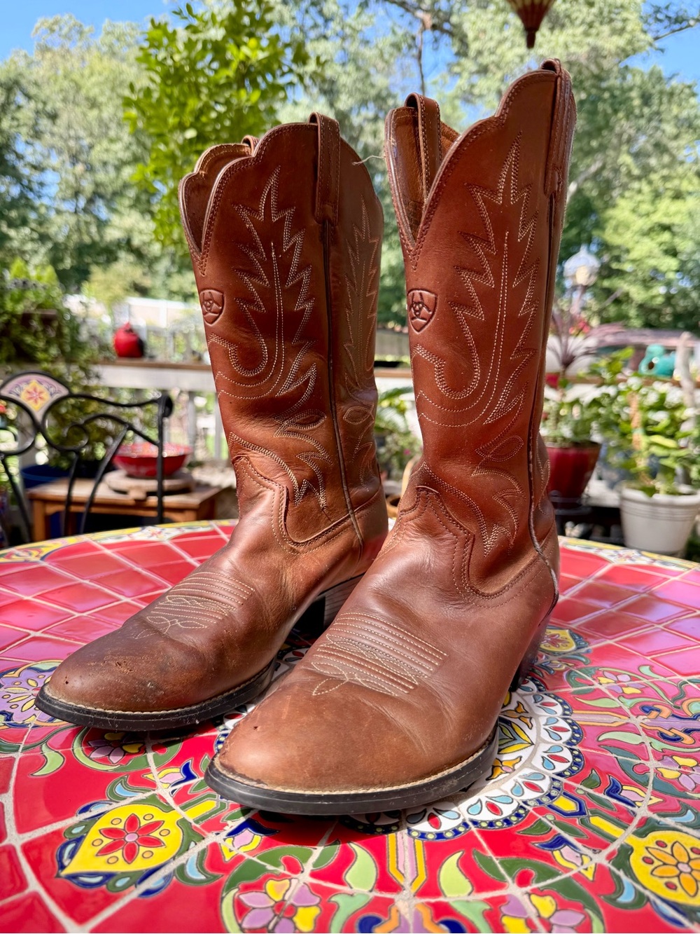 Ariat womens boots 15725 HERITAGE Brown Leather Western Size 8.5B